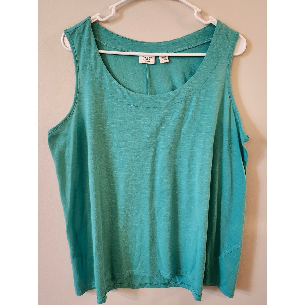 Cato Plus Size Tank Top Women's Size 18/20W Green